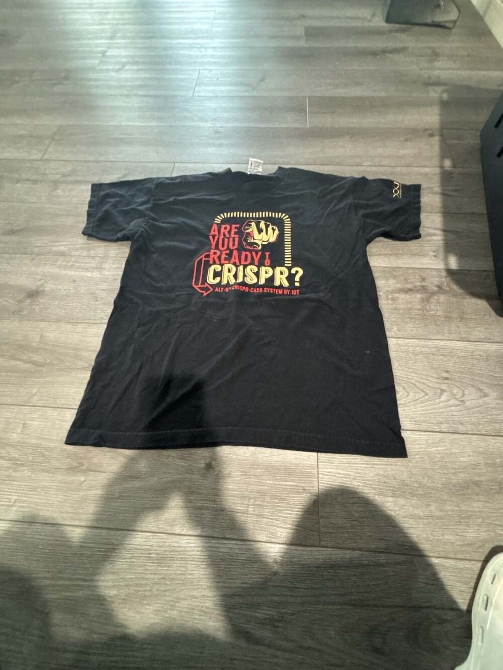 Bayside Are You Ready To CRISPR T-Shirt Size X-Large Black Cotton